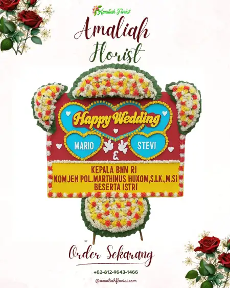Papan Bunga Pernikahan Jadi Mulya I